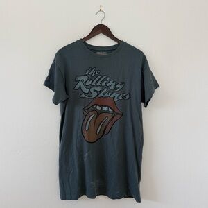 American Eagle Rolling Stones Graphic Band Tee - Gray - Small